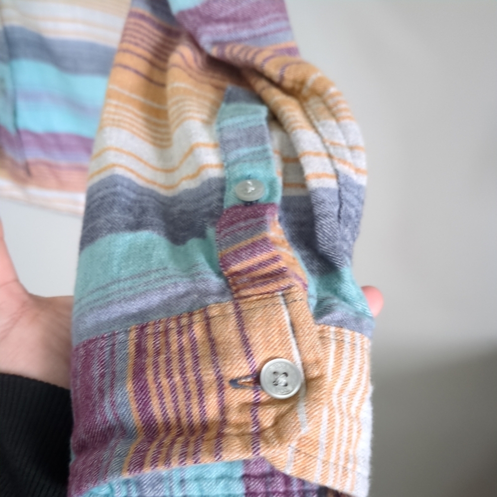 Toad & Co. Lightfoot Long Sleeve Shirt Lightweight Flannel Multi Colour Size M - Picture 4 of 6